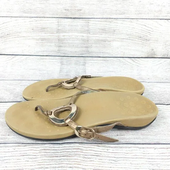 Vionic Womens Bronze 340 Karina Orthaheel Slip On Thong Sandal Size US 10 - Picture 3 of 8